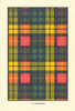 Buchanan tartan print — Scotland Scottish clans families 1938 old