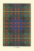 Carnegie tartan print — Scotland Scottish clans families 1938 old