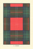 Chisholm tartan print — Scotland Scottish clans families 1938 old