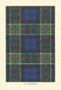 Colquhoun tartan print — Scotland Scottish clans families 1938 old