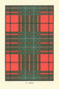 Cumin (Cumming) tartan print — Scotland Scottish clans families 1938 old