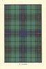 Davidson tartan print — Scotland Scottish clans families 1938 old