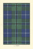 Douglas tartan print — Scotland Scottish clans families 1938 old vintage