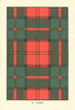 Dunbar tartan print — Scotland Scottish clans families 1938 old vintage