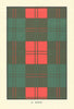 Erskine tartan print — Scotland Scottish clans families 1938 old vintage