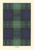 Forbes tartan print — Scotland Scottish clans families 1938 old vintage