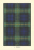 Gordon tartan print — Scotland Scottish clans families 1938 old vintage