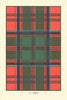 Grant tartan print — Scotland Scottish clans families 1938 old vintage
