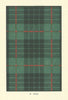 Gunn tartan print — Scotland Scottish clans families 1938 old vintage