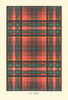 Innes tartan print — Scotland Scottish clans families 1938 old vintage