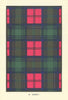 Lindsay tartan print — Scotland Scottish clans families 1938 old vintage