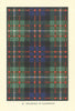 MacDonald of Clanranald tartan print — Scotland Scottish clans families 1938