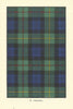 MacEwen tartan print — Scotland Scottish clans families 1938 old vintage