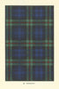 Mackinlay tartan print — Scotland Scottish clans families 1938 old