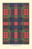 Clan Macpherson tartan print — Scotland Scottish clans families 1938 old