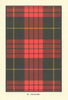 Macqueen tartan print — Scotland Scottish clans families 1938 old