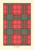Maxwell tartan print — Scotland Scottish clans families 1938 old vintage