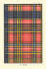 Ogilvie tartan print — Scotland Scottish clans families 1938 old vintage