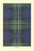 Rose tartan print — Scotland Scottish clans families 1938 old vintage