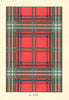 Seton tartan print — Scotland Scottish clans families 1938 old vintage