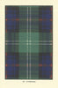 Sutherland tartan print — Scotland Scottish clans families 1938 old