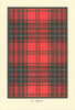 Wemyss tartan print — Scotland Scottish clans families 1938 old vintage
