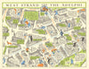 West Strand & the Adelphi—Charing Cross—London pictorial map by J.P. Sayer c1947