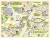 Whitehall, Downing Street & Horseguards—London pictorial map by J.P. Sayer c1947