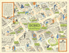 Soho, Leicester Square & Piccadilly Circus—London pictorial map—J.P. Sayer c1947