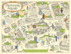 Trafalgar Square & Leicester Square—London pictorial map by J.P. Sayer c1947