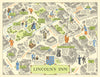 Lincoln’s Inn & Chancery Lane—Legal London pictorial map by J.P. Sayer c1947
