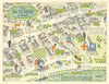 Temple to Aldwych—Strand & Fleet Street—London pictorial map by J.P. Sayer c1947