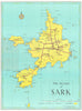 Scale Survey Map of the Island of Sark—vintage tourist map by R.M. Titford 1981