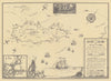 A Secret Island in the Bay of Dinard… Alderney, for Chez André Hotel c1965 map