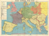 Daily Express War Map of Europe showing partition of Poland—late 1939/early 1940