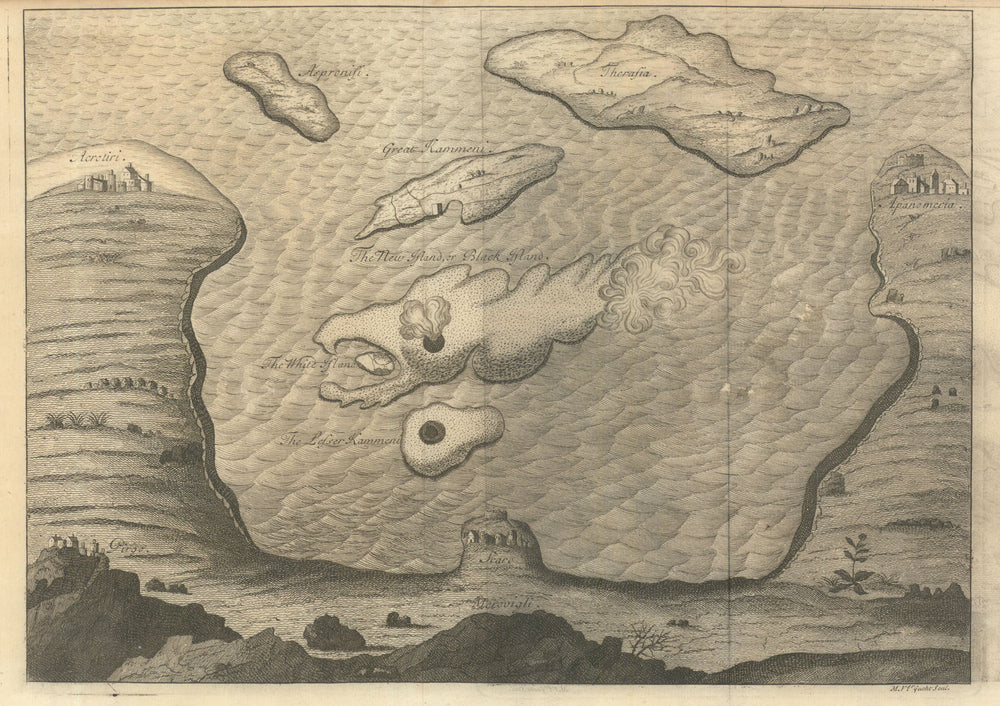 A new Santorini Island—Nea Kameni 1707-8 eruption map & eyewitness account 1721