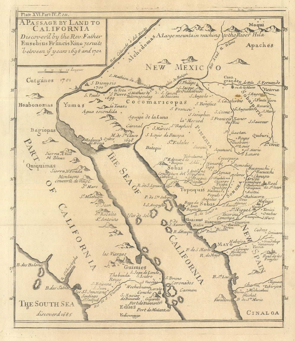 A Passage by Land to California—Kino—Insular California disproof—Baja 1721 map
