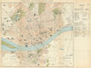 BUDAPEST antique town plan city map. Hungary. BRADSHAW 1902 old