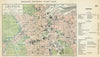 LEIPZIG antique town plan city map. Germany. BRADSHAW 1902 old