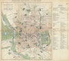 MADRID antique town plan city map. Spain. BRADSHAW 1902 old chart