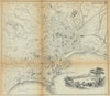 NAPLES NAPOLI antique town plan city map. Italy. BRADSHAW 1902 old