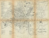 ROME ROMA antique town plan city map. Italy. BRADSHAW 1902 old