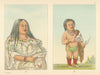 Native Americans—Crystal Stone & family—Plains—Blackfeet—Catlin 1841 (1892)