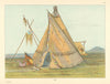 Crow lodge or wigwam painted with Good & Evil Spirits—Montana—Catlin 1841 (1892)