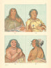 Native Americans—Four Wolves—Bear's Den—Red Bear—Two Crows—Catlin 1841 (1892)