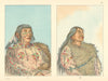 Native Americans—The Six & wife—Northern Plains—Ojibwe—Catlin 1841 (1892)