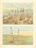 Native Americans—Mandan village—burial scaffolds—North Dakota—Catlin 1841 (1892)