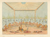 Native Americans—Mandan medicine lodge interior—North Dakota—Catlin 1841 (1892)