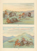 Native Americans—Buffalo hunting—catching a calf—Great Plains—Catlin 1841 (1892)