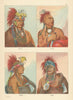 Native Americans—Wolf—Little White Bear—No Fool—Kansas—Kaw—Catlin 1841 (1892)